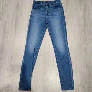 J Brand Women's Indigo Dye Mid-Rise Skinny Jeans Medium Wash Blue Size 26